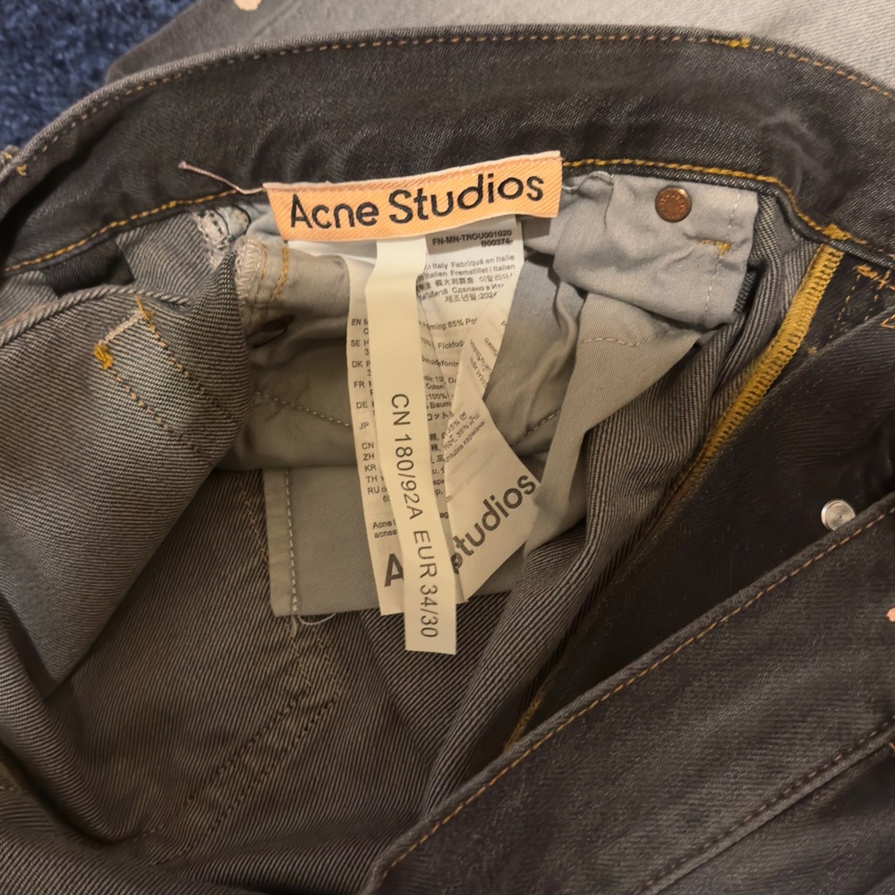 Acne Studios Regular Fit Jeans - 2021M Size 34/30 - Picture 2 of 3